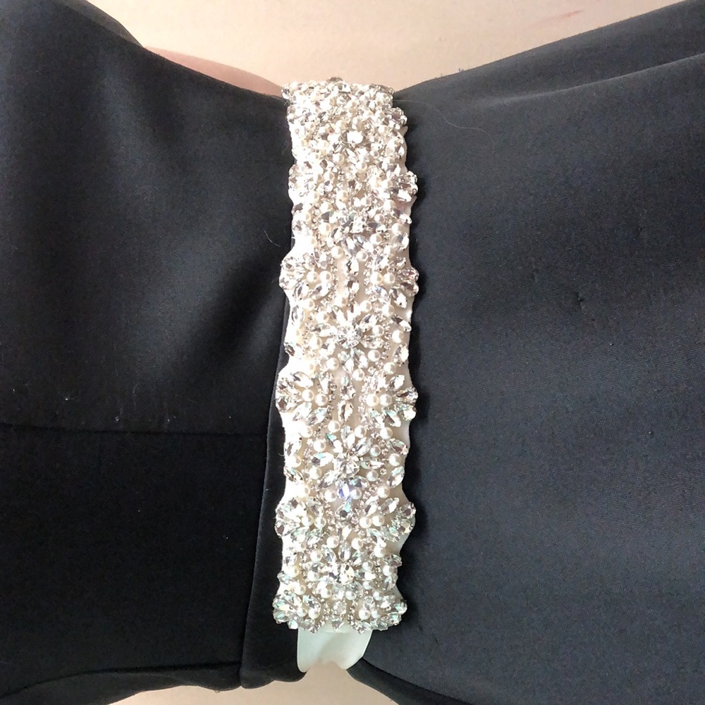 Sequin ribbon dress belt